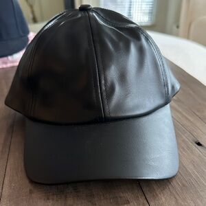Wilfred Black Leather Hat